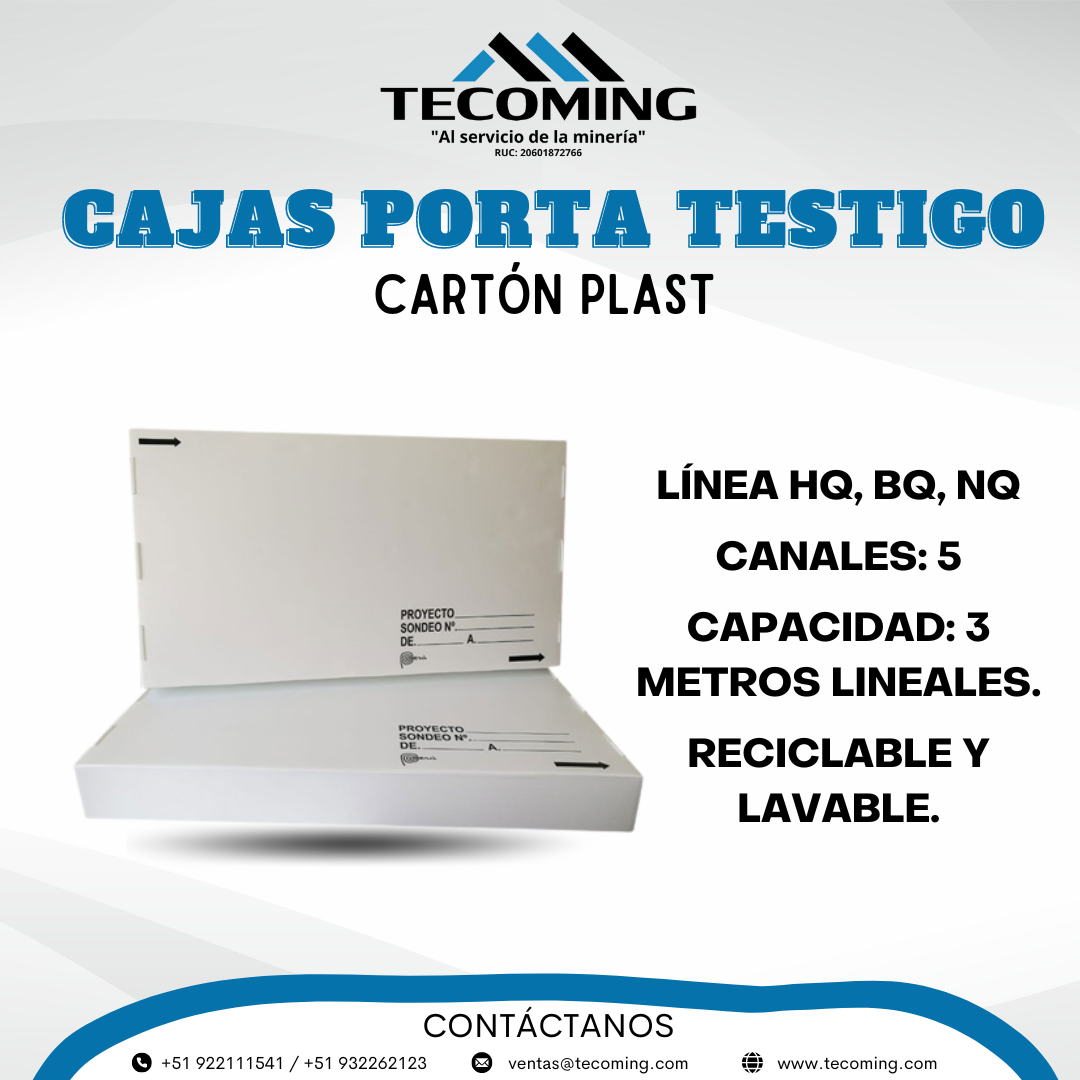 CAJAS PORTA TESTIGO EXPLORACION SOSTENIMIENTO TECOMING AQP 2023